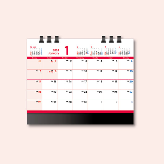 6monthly desk calendar