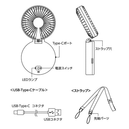 ハンズフリーUSBファン　ver.2