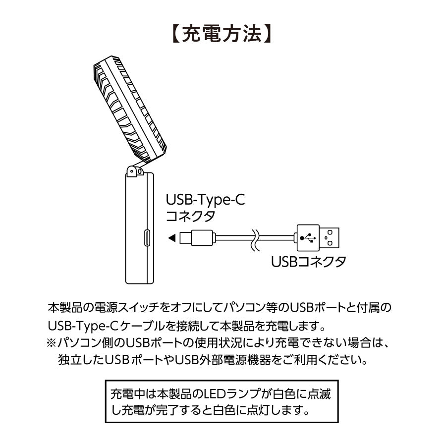 ハンズフリーUSBファン　ver.2